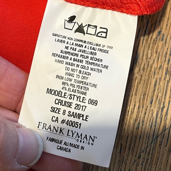 FRANK LYMAN DESIGN Red Open-Front Jacket Size 8 - Picture 6 of 8